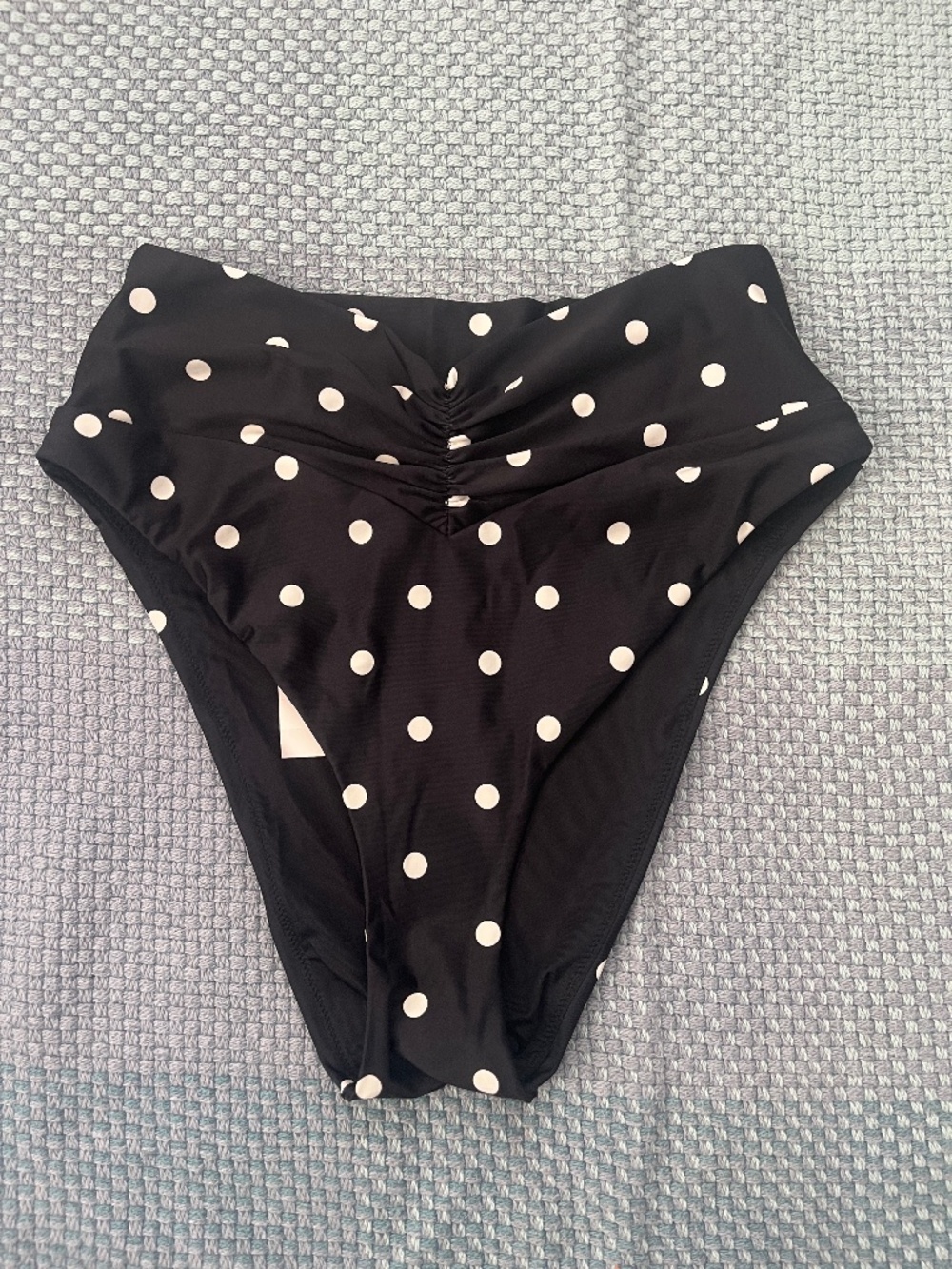 NWT Women's Aerie High Cut Ruched Cheeky Bikini Bottom
